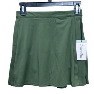 NWT Draw & Fade JAQ Golf Skort Ball, Phone, Tee Holders, Olive Green, Athletic